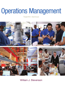 Operations Management Textbook: Stevenson, 12th Edition