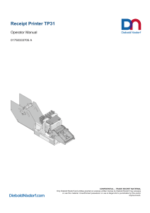 Receipt Printer TP31 Operator Manual