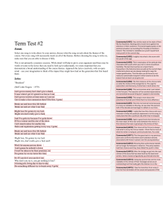 Term Test: Song Analysis of Stiff Little Fingers' 'Breakout'