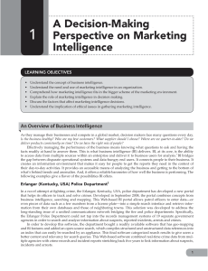 Business & Marketing Intelligence: A Coursebook Excerpt