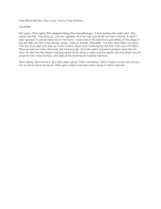 How Black Mothers Say I Love You: Play Script Excerpt