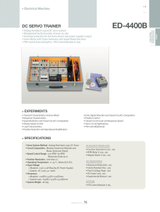 DC Servo Trainer ED-4400B Manual