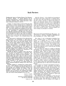 Nuclear Reactor Fuel & Fluid Dynamics Book Reviews
