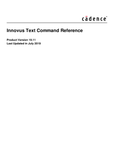 Innovus Text Command Reference