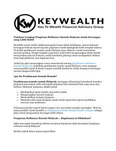 Refinance Rumah Malaysia: Panduan Bayaran Gadai Janji Lebih Rendah