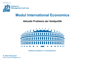 Internationale Wirtschaft: Probleme der Geldpolitik