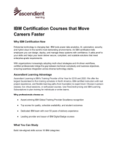 IBM Certification Courses: Ascendient Learning