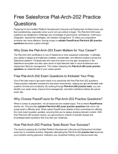 Free Salesforce Plat-Arch-202 Practice Questions