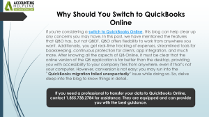 How to Switch to QuickBooks Online Quickly