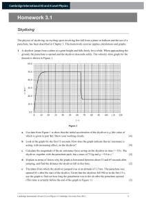 Physics Homework: Skydiving Kinematics & Forces | AS/A Level