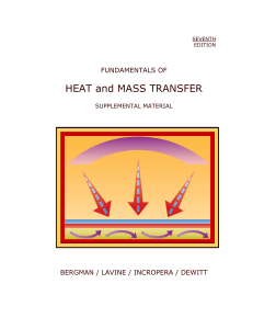 Fundamentals of Heat and Mass Transfer Supplemental Material