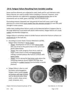 Fatigue Failure from Variable Loading - Mechanical Engineering