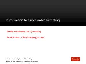 Sustainable (ESG) Investing: Introduction & Strategies | Boston University