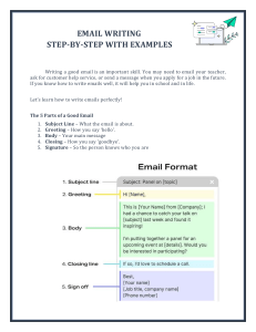 Email Writing Step-by-Step Guide with Examples