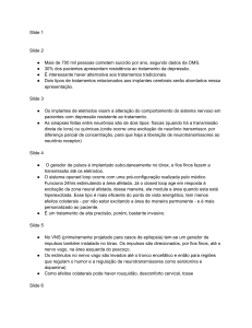 Implantes Cerebrais para Depress&atilde;o: VNS & Terapia de Eletrodos