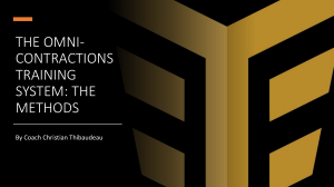 Omnicontractions Training System: Methods by Coach Thibaudeau