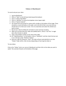 Blackboard Video Recording Guide