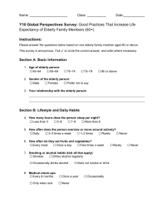 Elderly Life Expectancy Survey: Good Practices