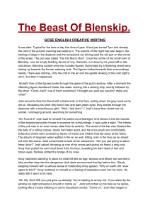 The Beast of Blenskip: GCSE English Creative Writing