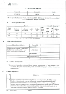 EIC 5 Course Outline - Hoa Sen University