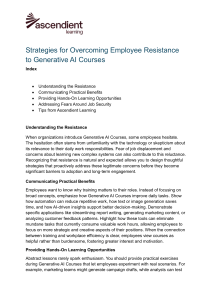 Overcoming Employee Resistance to Generative AI Courses