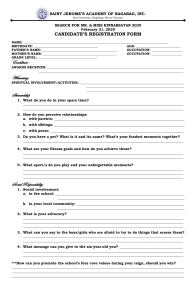 Mr. & Miss Kinnabsatan 2025 Registration Form