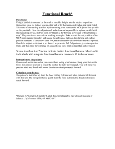 Functional Reach Test: Balance Assessment Protocol