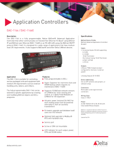 DAC-1146/DAC-1146E Application Controllers | Delta Controls