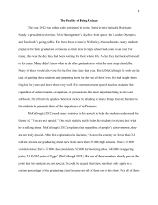 McCullough's Commencement Speech: Rhetorical Analysis