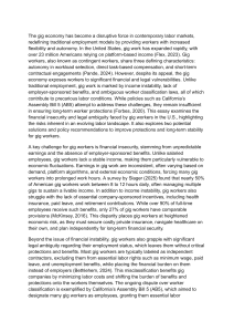 Gig Economy: Financial Insecurity & Legal Ambiguity