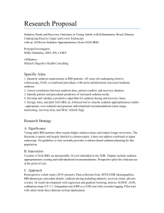 IBD Sedation & Recovery: AI-Driven Research Proposal