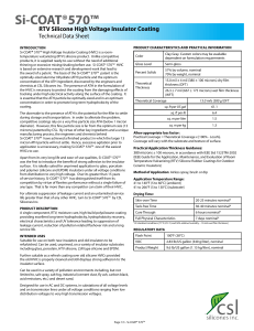 Si-COAT&reg; 570&trade;: High Voltage Insulator Coating Data