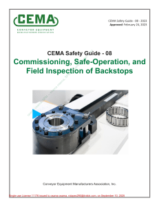 Conveyor Backstop Safety Guide: Commissioning, Operation & Inspection