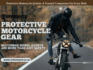 Trusted Protective Motorcycle Jackets from Speedwear Ltd
