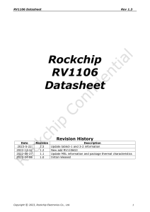 RV1106 Datasheet Rev 1.3 - Rockchip Vision Processor SoC