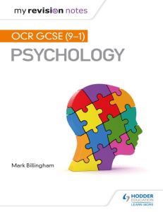 OCR GCSE (9-1) Psychology Revision Notes - Mark Billingham Study Guide