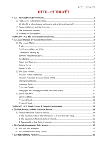 Financial Investment Theory: Asset Classes, Risk, Bonds & Portfolios