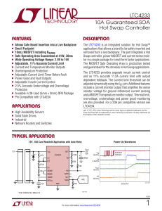 LTC4233 10A Hot Swap Controller Datasheet | Linear Technology