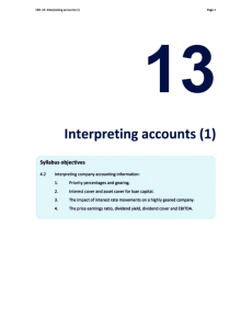 Interpreting Company Accounts: Financial Ratios & Loan Capital Analysis