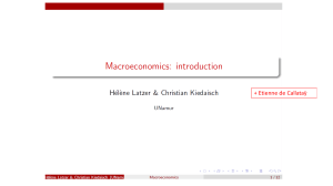Macroeconomics Introduction: US Economic & Policy Overview (UNamur)