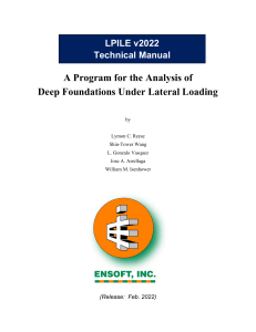 LPILE v2022 Technical Manual | Deep Foundations Lateral Load Analysis