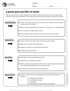 Actividades de Escritura Creativa en Español