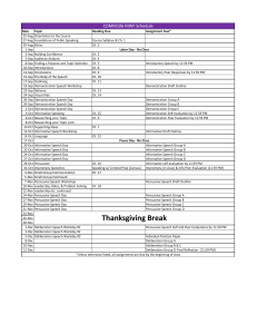 COMM106 Course Schedule: Public Speaking & Communication