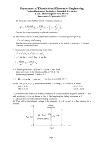 Electromagnetic Field Theory Assignment - NIT Surathkal