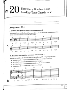 Music Theory Workbook: Secondary Dominant & Leading-Tone Chords