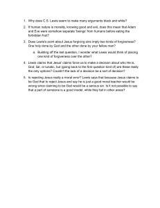 C.S. Lewis: Philosophical & Theological Discussion Questions