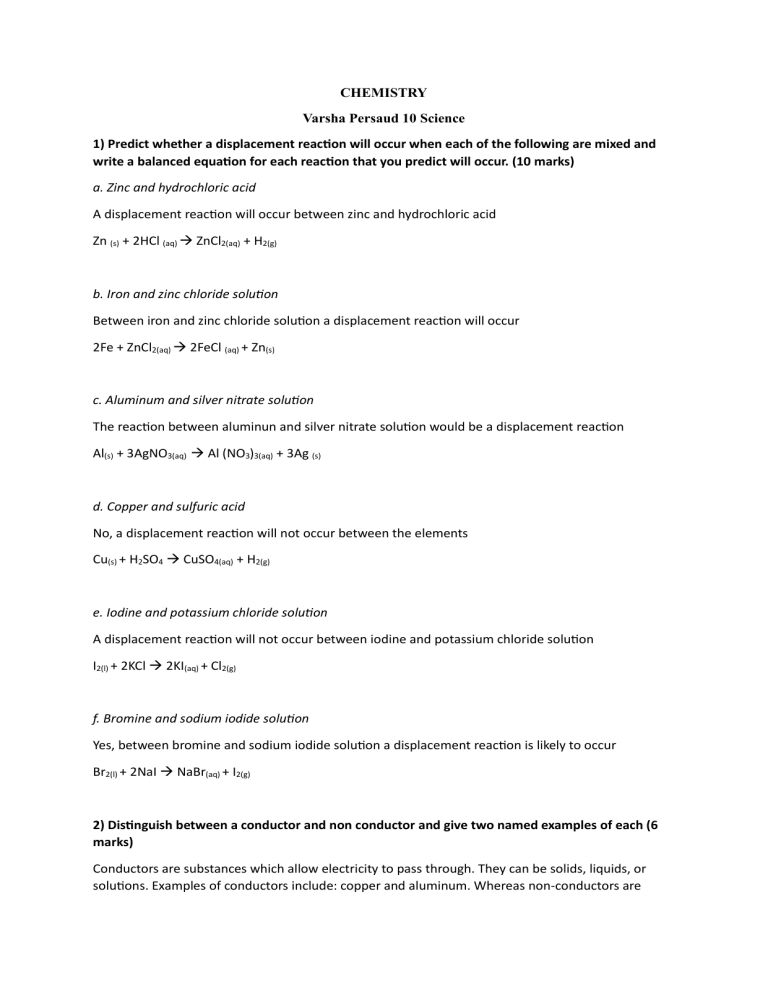 High School Chemistry Displacement Reactions Electrolysis Conductors high-school-chemistry-displacement-reactions-electrolysis-conductors