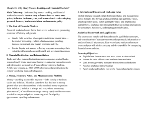 Why Study Money, Banking, & Financial Markets: Chapter 1 Overview