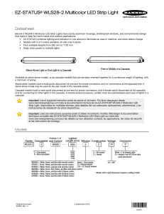 EZ-STATUS&reg; WLS28-2 LED Strip Light Datasheet