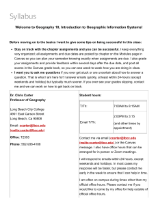 Geography 10 Syllabus: GIS Introduction